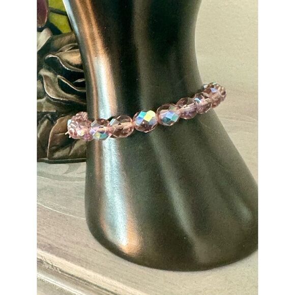 Vintage Crystal/Stone Beaded Stretch Bracelets - 2, Unmarked - Picture 2 of 3